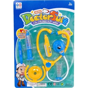 Dětská kuchyňka Doktorská souprava pro kluky dětské lékařské potřeby set 6ks na kartě plast