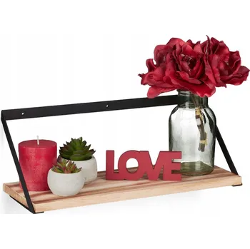 police Dřevěná police Relaxdays 42 x 15,5 cm, vícebarevná