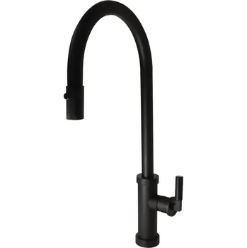 Vodovodní baterie ALVEUS 1132179 - Dřezová baterie s vytahovací sprškou NERINA 46,8 cm černá