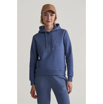 Dámská mikina MIKINA GANT REG TONAL SHIELD HOODIE DUSTY NAVY