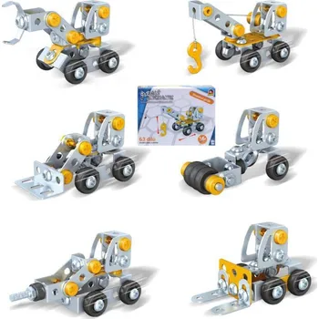 ostatní stavebnice MALÝ MECHANIK Stavební technika 6 druhů kov (stavebnice) typu Merkur
