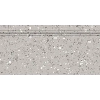 Dlažba RAKO Schodovka Rako Porfido šedá pololesk rektifikovaná 30x60 DCPSR811 DCPSR811