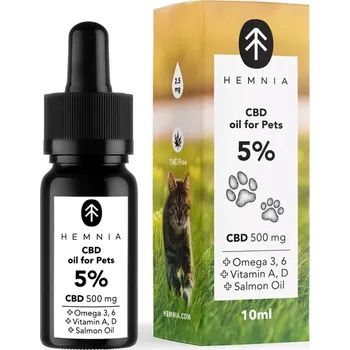 CBD CBD v lososovém oleji pro zvířata - 5% CBD, 500 mg, 10 ml