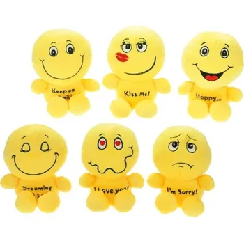 plyšák PLYŠ Smajlík 12 cm sedící 6 druhů PLYŠOVÉ HRAČKY