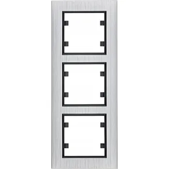 Hager trojitý Rámeček stříbrný