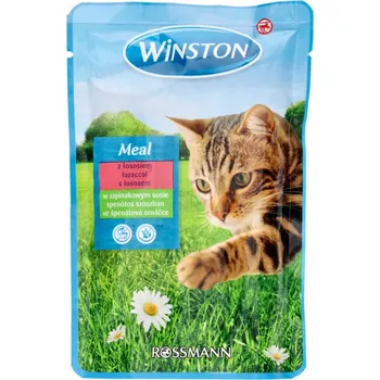 Krmivo pro kočku Winston krmivo mokré krmivo s lososem ve špenátové omáčce 100g