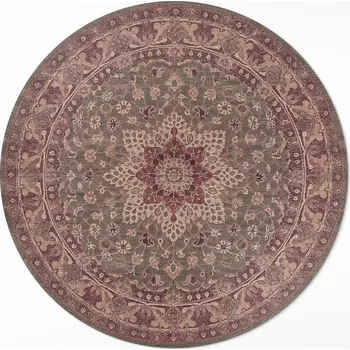 Koberec Kulatý Koberec PVC do domu Rozměr ⌀ 110 cm Harmonie barev v perském stylu