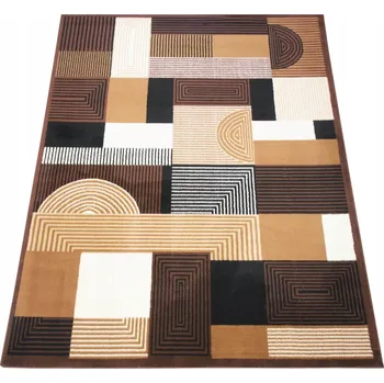 Koberec KOBEREC MODERNÍ DO OBÝVACÍHO POKOJE LOŽNICE GEOMETRICKÝ BCF MÓDNÍ KOBERCE 80X150