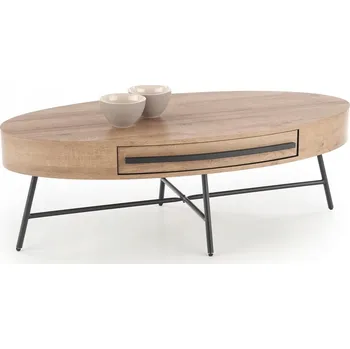 Konferenční stolek Konferenční stolek Halmar oválný 120 x 60 x 41 cm, odstíny hnědé