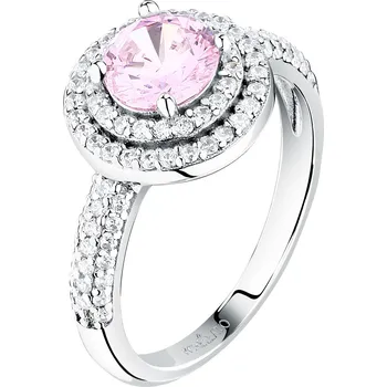 Prsten Morellato Třpytivý stříbrný prsten s růžovým zirkonem Tesori SAIW27601 54 mm + 2 měsíce na vrácení zboží