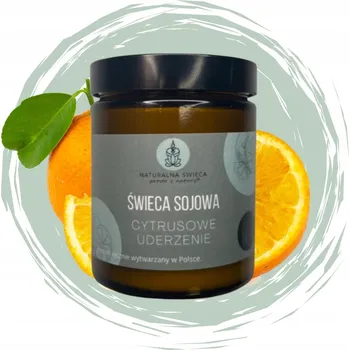 Svíčka NATURALNA ŚWIECA SOJOVÁ SVÍČKA CITRUSOVÁ BOMBA, 180 ML, VONNÁ, DÁREK