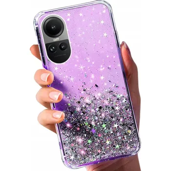 Pouzdro na mobilní telefon Zadní Kryt RCBR pro Oppo Reno10 5G BROKAT CASE fialový