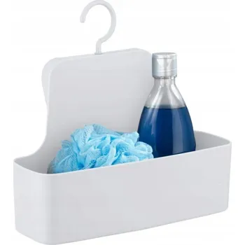 Věšák Závěsná koupelnová polička Wenko Barcelona White 24x26 cm bílá