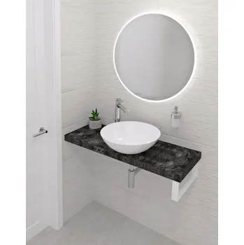 Deska pod umyvadlo AVICE deska 70x36cm, štípaný kámen AV0769