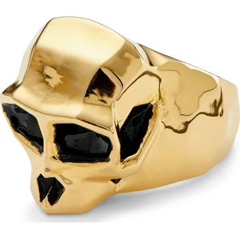Prsten Prsten Mack Opičí lebka zlaté barvy - Moody Mason