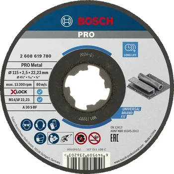 Řezný kotouč Bosch Řezací kotouč PRO Metal X-Lock 2608619780