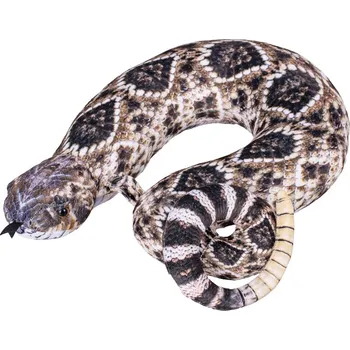 plyšák Mikro trading Chřestýš - cestovní polštář plyšový - 40 cm