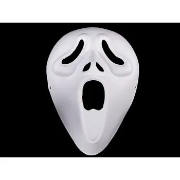 Karnevalová maska Karnevalová maska - škraboška k domalování Varianta: 4 bílá Vřískot, Balení: 1 ks