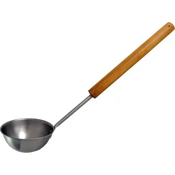 NIKKARIEN OY Naběračka do sauny, nerezová s dřevěnou rukojetí