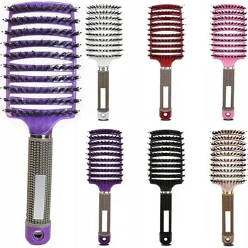 kartáč na vlasy Kartáč na vlasy DSJ fialový s kombinovanými štětinami pro masáž