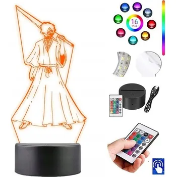 Lampička LAMPA s 3D motivem Bleach Anime LED RGB + DÁLKOVÝ OVLADAČ 16 BAREV
