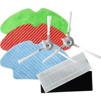 Sada příslušenství pro robotický vysavač Rowenta ZR763000 HEPA filtr, mopy pro ROWENTA ZR762000 kompatibilní a kartáče 7ks