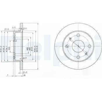 Brzdový kotouč Brzdový kotouč DELPHI BG3561