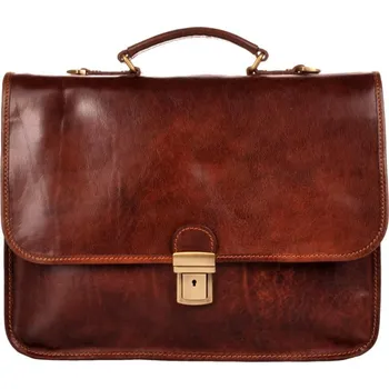 Pánská aktovka Giglio leather pánská kožená aktovka 224 NZ hnědá