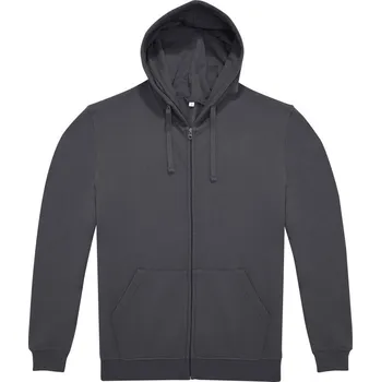 pracovní mikina B&C Mikina s kapucí B&C ID.224 Zip Hood na zip, unisex COT01I22467003-dark grey L Šedá tmavá