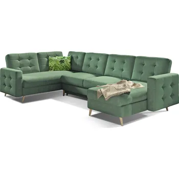 Sedací souprava Rohová rozkládací sedací souprava ASGARD U 326 cm Soro 34/Jungle 32 zelená univerzální