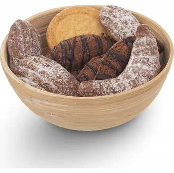 Bambusová miska, dřevěná miska do kuchyně na ovoce a svačinu, 14 cm