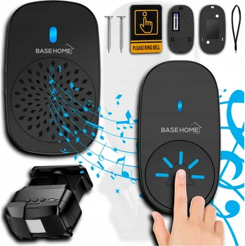 Domovní zvonek Bezdrátový zvonek do dveří do ZÁSUVKY 230V + Senzor POHYBU