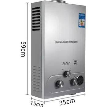 Příslušenství pro ohřívač vody Instantní plynový ohřívač vody propan-butanový plynový kotel 18L 36KW