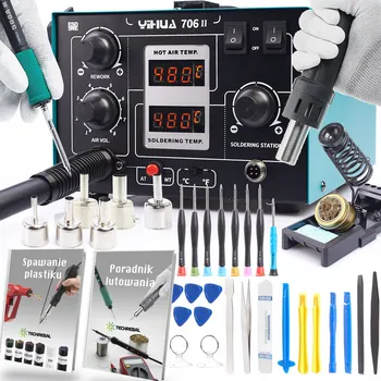 Páječka Pájecí stanice 2v1 (horkovzdušná a hrotová) Techrebal 640 W