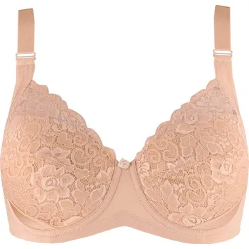 Podprsenka Linaise Kary luxusní krajková podprsenka široká ramínka 1670 85E béžová