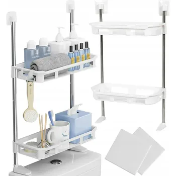 regál KOVOVÝ REGÁL NAD WC 37x15x34cm