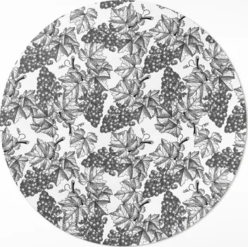 Koberec Kulatý Koberec do obýváku, průměr ⌀ 70 cm – Vinice, vintage styl