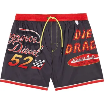 Dámské plavky Pánské koupací kraťasy - A03880-0QEAL-900 - černá/červená - Diesel L černá s červenou