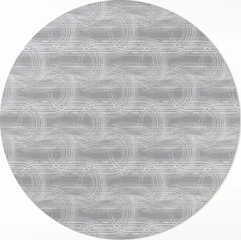 Koberec Koberec Kulatý do interiéru z vinylu ⌀ 70 cm, design boho - pravidelné škrábance