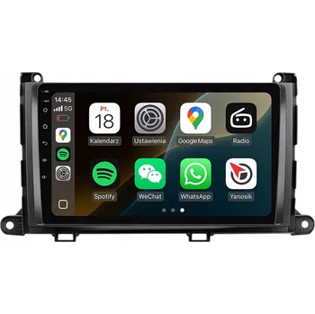 Autorádio TOYOTA SIENNA 2009-2014 Nejnovější ANDROID autorádio s CARPLAY a navigací