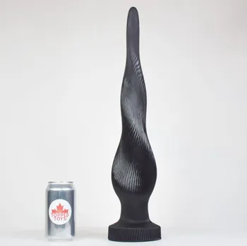 Dildo Topped Toys Juicer 115 Obsidian, prémiové silikonové dildo 52 x 10,4 cm