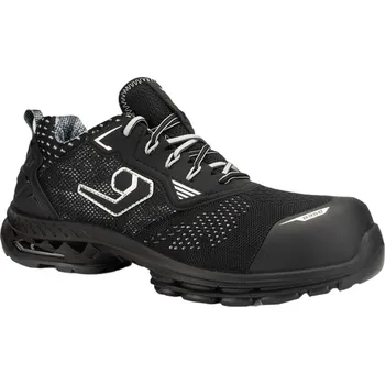 Pracovní obuv BASE RUN WORK LONDON S1PS ESD LG SC FO SR B1704 / Nekovová bezpečnostní polobotka - černá/šedá 35