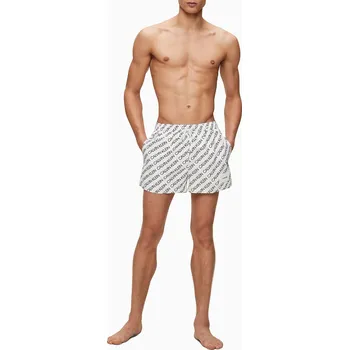 Dámské plavky Pánské plavky KM0KM00428-0K4 černobílá - Calvin Klein XL černá-bílá