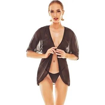 Dámský župan Sexy župan Velo - Anais černá XXL/XXXL