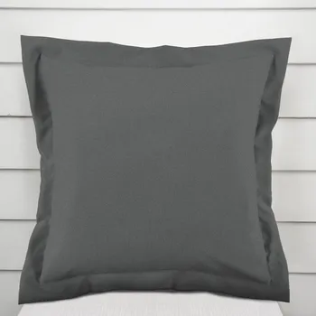 Povlak na polštářek Dekorační povlak na polštář s lemem BKU-119 Antracitově šedý 50 x 50 cm