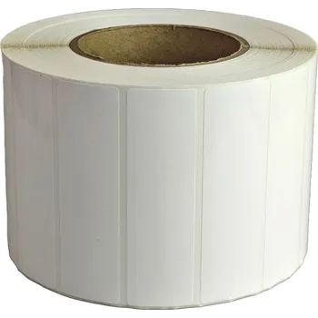 Samolepící etiketa Etikety 100x30mm, polyethylen, bílá, D76, 2500 ks na roli
