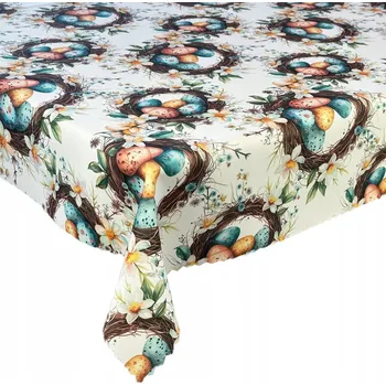 ubrus Obrus Plamoodpudivý Velikonoce Věnce Barevné Kraslice 100x100 cm
