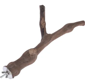 Hračka pro ptáka Velikost L: cca Ø3x30cm TIAKI bidýlko ve tvaru Y pro ptáky z vinné révy příslušenství do klecí