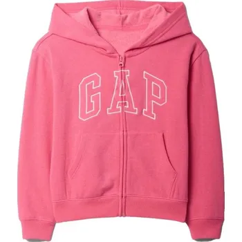 Dívčí mikina Dívčí mikina s logem GAP V-FRCH LOGO L Růžová, Bílá