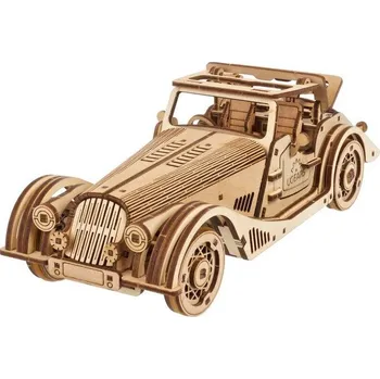 3D puzzle Ugears 3D dřevěné mechanické puzzle Sportovní auto Rapid Mouse